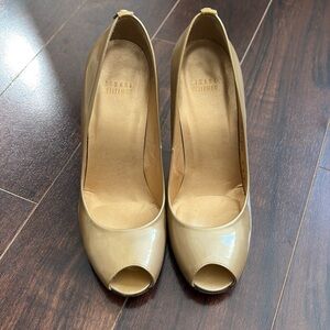 Stuart Weitzman Nude Patent Leather 4” Heels